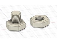 Toy Nut and Bolt by madmanphoo