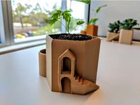 Tower Water Tank Planter Pot by Qrome