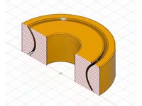 Printed bearing 608 no balls no assembly by LazaroFilm