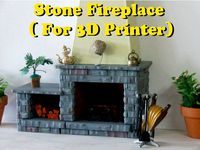 Fireplace for dollhouse 1:12 scale by pcaparrosc