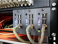 RackPi Raspberry Pi (2B / 3B / 3B+ / 4B) Rack Shield 19" 2U with OLED & Power Switch by SliderBOR