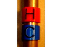 Pipe Label Clips - Hot and Cold by PL1