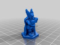 Dwarven warrior - D&D miniature - Fixed normals by jtoledo