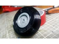 2 inch RC airplane wheel with a 3 mm center hole. by Hatfield_Flightcraft