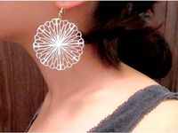 Mathematical Art: Crumpled Circle (Earrings) by Kayiilu