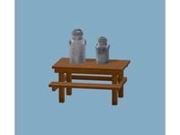 Milk churn stand H0 scale by Enely