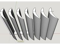 Airfoil Turning Vanes Air Vent Deflector Louvers (Fixed Angle) by 3d4uandme