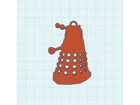 Dalek silhouette keychain by 3dpimp
