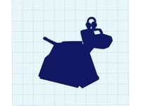 k9 silhouette keychain by 3dpimp