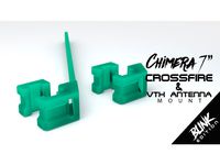 Chimera 7" Crossfire and VTX Antenna Mount - Blink Edition by BlinkFPV