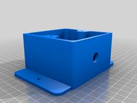 UK single socket or light switch back box with mounting ears and gland holes by The3dRoom