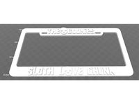 The Goonies - Sloth Love Chunk, License Plate Frame by beckerthorne