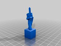 Heroic pose Minecraft statue by 3D_Skully