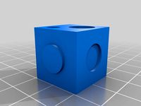 Hole tolerance test/calibration cube by PholaX