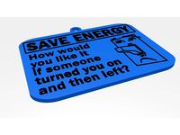 Save Energy Sign by gabbeswe2