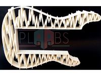 3D Printable Modular Stratocaster Guitar external shape by Plabs3D