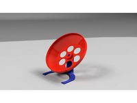 45º Angled Hamster Wheel (w/ Bearing) by Mytose