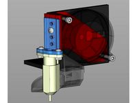 BLTouch / 3DTouch adjustable sensor holder for mounting behind a radial fan by TheGooNie