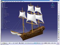 HMS Surprise Catia V5 Surface Model and .STL by JonDallimore