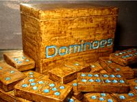 Dominoes | Full 28 Piece Set with Storage Box Professional Size by JakeVav