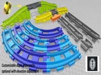 Customizable train tracks, optional with elevation adjustment  by advancedvb