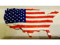 USA Flag Topography by joebl8