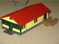 HO Scale Ranch House and Deck by kabrumble