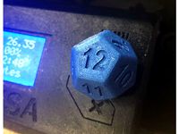 Prusa i3 - Selector Knob - D12 Dice by lylesvendsen