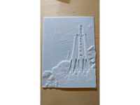 SpaceX Falcon Heavy Lithophane by Beatrice1975