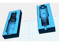 3,5 FAMALE jack connector press mold for hot glue by Dionisnation
