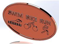 Swim Bike Run, Triathlon OVAL by PSomeone