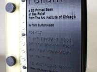 Folium a 3D Printed Book of Bas Relief from the Art Institute of Chicago by tomburtonwood