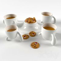 Cactus Cups Set, set for tea, PO: Selected