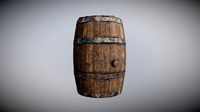 High Poly Medieval Barrel