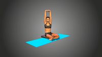 Yoga Pose Parsva Parvatasana In Sukhasana