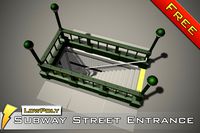 LowPoly Subway Street Entrance