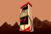Low Poly Fuel station