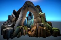Stylized Poly Rock Formations