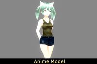 Anime Character : Female006 (Casual Style / Contain VRM)