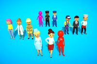 Hyper-Casual Cartoon People (Professions)