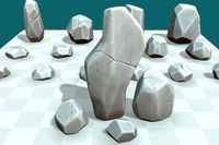 Stylized Rocks with Cracks
