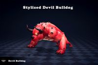 Stylized Devil Bulldog- Lite Version