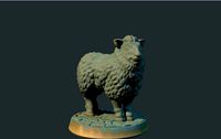 Sheep 28mm (supportless, FDM friendly) by BriteMinis