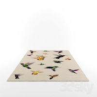 Hummingbird ivory rug by Alexander Mcqueen