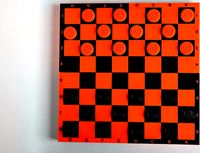 Chess - Schach & Checkers - Draughts - Dame Board & Box by moldenb