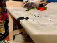 IKEA FLISAT desk paper retainer by markosaurus