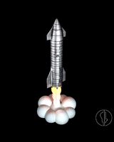 SpaceX Starship - Takeoff by IDEAS_MATERIALIZ3D