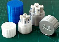 Battery Cases for AA and AAA Batteries. With screw-caps. by Estep