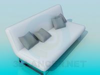 3D Model Sofa with pillows
