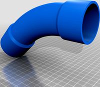 Swept Bend for Dust Extraction, 45 deg for 40NB PVC Pipe by J_Emmart